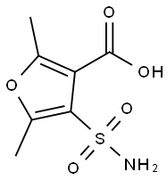 2,5-Dimethyl-4-sulfamoylfuran-3-carboxylic Acid 구조식 이미지