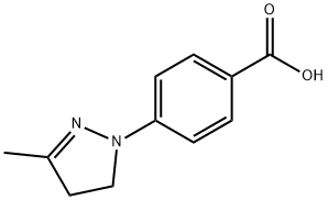 Benzoic acid, 4-(4,5-dihydro-3-methyl-1H-pyrazol-1-yl)- Structure