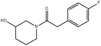 Ethanone, 2-(4-fluorophenyl)-1-(3-hydroxy-1-piperidinyl)- Structure