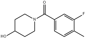 Methanone, (3-fluoro-4-methylphenyl)(4-hydroxy-1-piperidinyl)- Structure