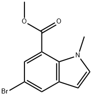 1H-Indole-7-carboxylic acid, 5-bromo-1-methyl-, methyl ester Structure