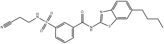 N-(6-Butyl-1,3-benzothiazol-2-yl)-3-[(2-cyanoethyl)sulfamoyl]benzamide Structure