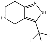 2H-Pyrazolo[4,3-c]pyridine, 4,5,6,7-tetrahydro-3-(trifluoromethyl)- Structure