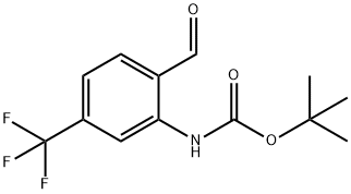 Carbamic acid, N-[2-formyl-5-(trifluoromethyl)phenyl]-, 1,1-dimethylethyl ester Structure