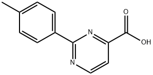 4-Pyrimidinecarboxylic acid, 2-(4-methylphenyl)- Structure