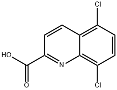 2-Quinolinecarboxylic acid, 5,8-dichloro- Structure