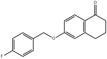 1(2H)-Naphthalenone, 6-[(4-fluorophenyl)methoxy]-3,4-dihydro- Structure