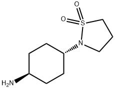 rac-2-[(1r,4r)-4-aminocyclohexyl]-1lambda6,2-thiazolidine-1,1-dione, trans 구조식 이미지