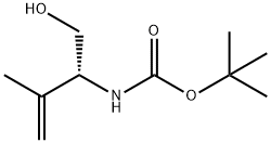 Carbamic acid, N-[(1R)-1-(hydroxymethyl)-2-methyl-2-propen-1-yl]-, 1,1-dimethylethyl ester Structure