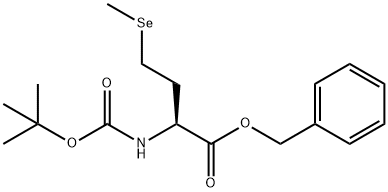 Butanoic acid, 2-[[(1,1-dimethylethoxy)carbonyl]amino]-4-(methylseleno)-, phenylmethyl ester, (2S)- 구조식 이미지