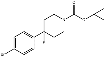 4-(4-Bromophenyl)-4-fluoro-1-piperidinecarboxylic Acid 1,1-Dimethylethyl Ester 구조식 이미지