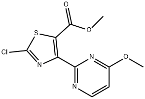 5-Thiazolecarboxylic acid, 2-chloro-4-(4-methoxy-2-pyrimidinyl)-, methyl ester Structure