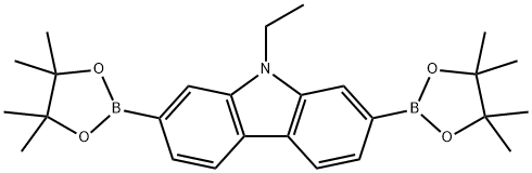 9H-Carbazole, 9-ethyl-2,7-bis(4,4,5,5-tetramethyl-1,3,2-dioxaborolan-2-yl)- Structure