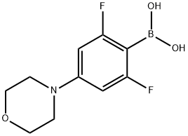 Boronic acid, B-[2,6-difluoro-4-(4-morpholinyl)phenyl]- Structure