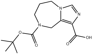 5H-Imidazo[1,5-a][1,4]diazepine-1,8(9H)-dicarboxylic acid, 6,7-dihydro-, 8-(1,1-dimethylethyl) ester Structure