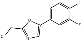 Oxazole, 2-(chloromethyl)-5-(3,4-difluorophenyl)- Structure