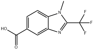 1-methyl-2-(trifluoromethyl)-1H-1,3-benzodiazole-5-carboxylic acid Structure