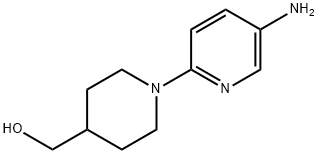 4-Piperidinemethanol, 1-(5-amino-2-pyridinyl)- Structure