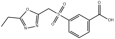 3-[(5-Ethyl-1,3,4-oxadiazol-2-yl)methanesulfonyl]benzoic Acid 구조식 이미지