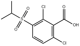 2,6-Dichloro-3-(propane-2-sulfonyl)benzoic Acid 구조식 이미지