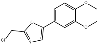 Oxazole, 2-(chloromethyl)-5-(3,4-dimethoxyphenyl)- Structure