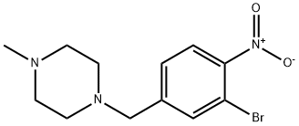 Piperazine, 1-[(3-bromo-4-nitrophenyl)methyl]-4-methyl- Structure