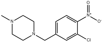 Piperazine, 1-[(3-chloro-4-nitrophenyl)methyl]-4-methyl- 구조식 이미지