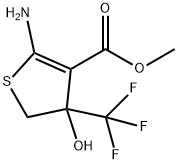 methyl 2-amino-4-(trifluoromethyl)-4,5-dihydro-4-hydroxythiophene-3-carboxylate Structure