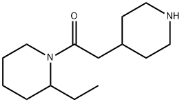 Ethanone, 1-(2-ethyl-1-piperidinyl)-2-(4-piperidinyl)- Structure