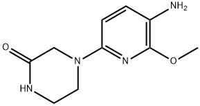 4-(5-Amino-6-methoxy-2-pyridinyl)-2-piperazinone Structure