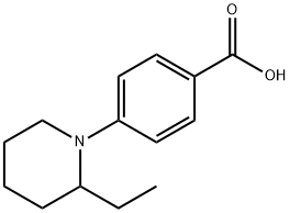 Benzoic acid, 4-(2-ethyl-1-piperidinyl)- Structure