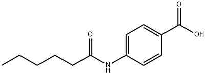 Benzoic acid, 4-[(1-oxohexyl)amino]- Structure