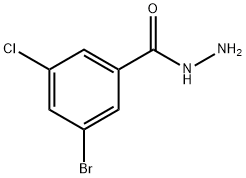 Benzoic acid, 3-bromo-5-chloro-, hydrazide 구조식 이미지