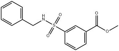 Benzoic acid, 3-[[(phenylmethyl)amino]sulfonyl]-, methyl ester Structure