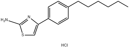 2-Thiazolamine, 4-(4-hexylphenyl)-, hydrochloride (1:1) Structure