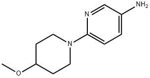 3-Pyridinamine, 6-(4-methoxy-1-piperidinyl)- Structure