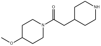 Ethanone, 1-(4-methoxy-1-piperidinyl)-2-(4-piperidinyl)- Structure