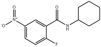 Benzamide, N-cyclohexyl-2-fluoro-5-nitro- Structure