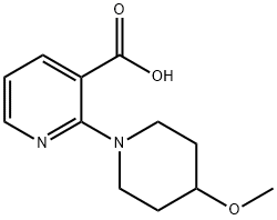 3-Pyridinecarboxylic acid, 2-(4-methoxy-1-piperidinyl)- Structure