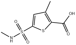 2-Thiophenecarboxylic acid, 3-methyl-5-[(methylamino)sulfonyl]- Structure