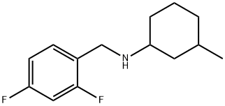 Benzenemethanamine, 2,4-difluoro-N-(3-methylcyclohexyl)- Structure