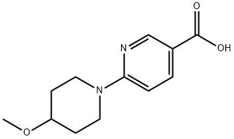 3-Pyridinecarboxylic acid, 6-(4-methoxy-1-piperidinyl)- Structure