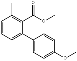 [1,1'-Biphenyl]-2-carboxylic acid, 4'-methoxy-3-methyl-, methyl ester Structure