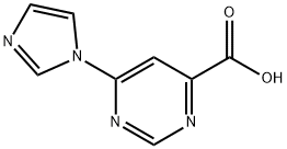 4-Pyrimidinecarboxylic acid, 6-(1H-imidazol-1-yl)- Structure