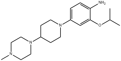 2-Isopropoxy-4-[4-(4-methyl-1-piperazinyl)-1-piperidyl]aniline Structure