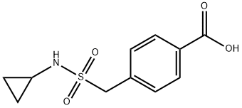 4-[(Cyclopropylsulfamoyl)methyl]benzoic acid Structure