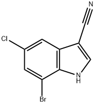 1H-Indole-3-carbonitrile, 7-bromo-5-chloro- Structure