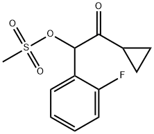 Ethanone, 1-cyclopropyl-2-(2-fluorophenyl)-2-[(methylsulfonyl)oxy]- Structure
