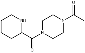 Ethanone, 1-[4-(2-piperidinylcarbonyl)-1-piperazinyl]- Structure