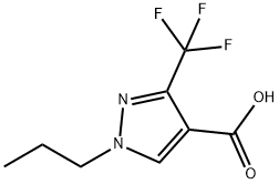 1-Propyl-3-(trifluoromethyl)pyrazole-4-carboxylic acid 구조식 이미지